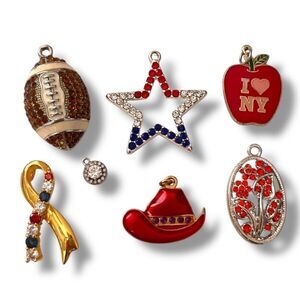 Jewelry Charms Pendants Rhinestone Enamel